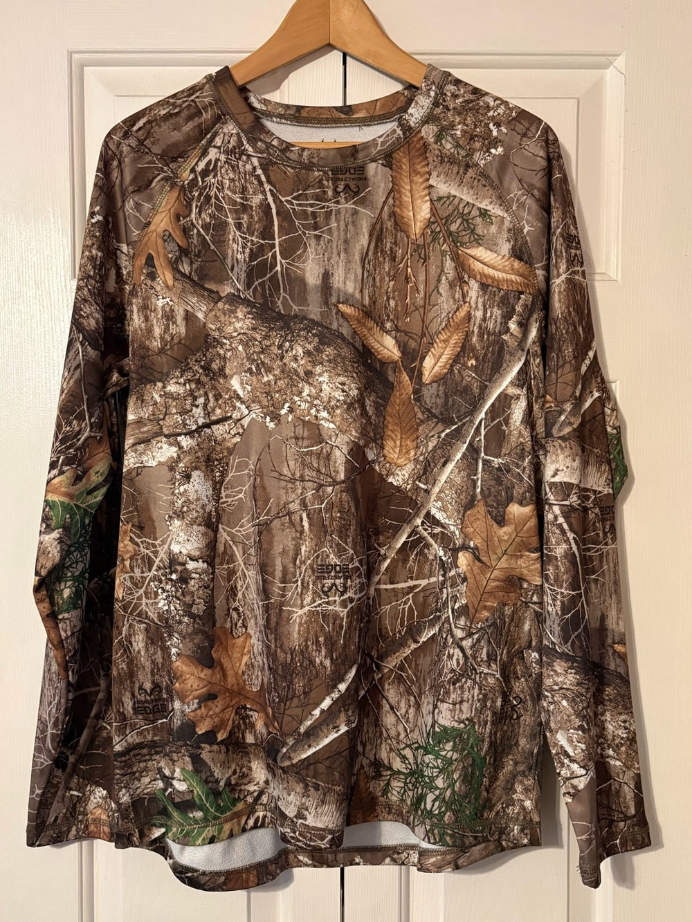 Realtree Edge Men's Long Sleeve Realtree Camo Shirt - Brown - Large